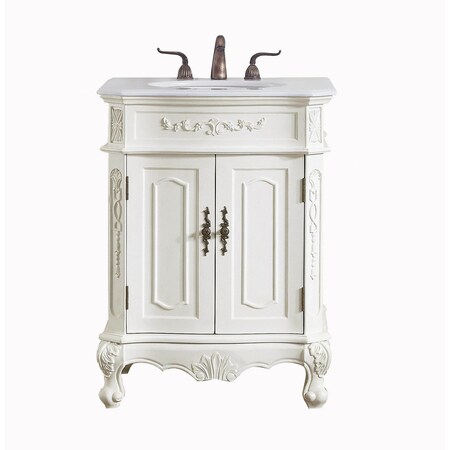 Elegant Decor 27 In. Single Bathroom Vanity Set In Antique White VF10127AW
